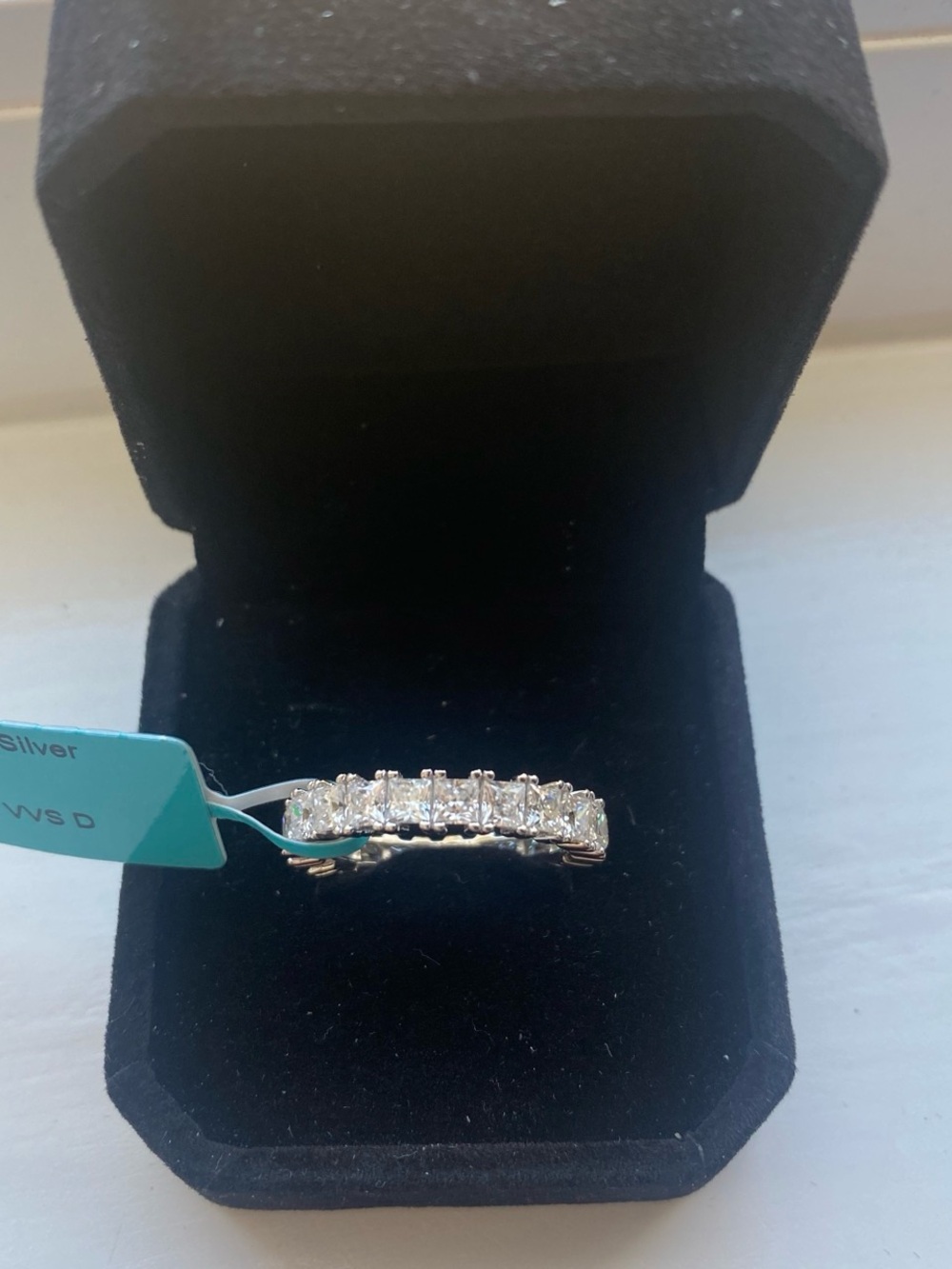 Princess Cut Eternity Band Size 8